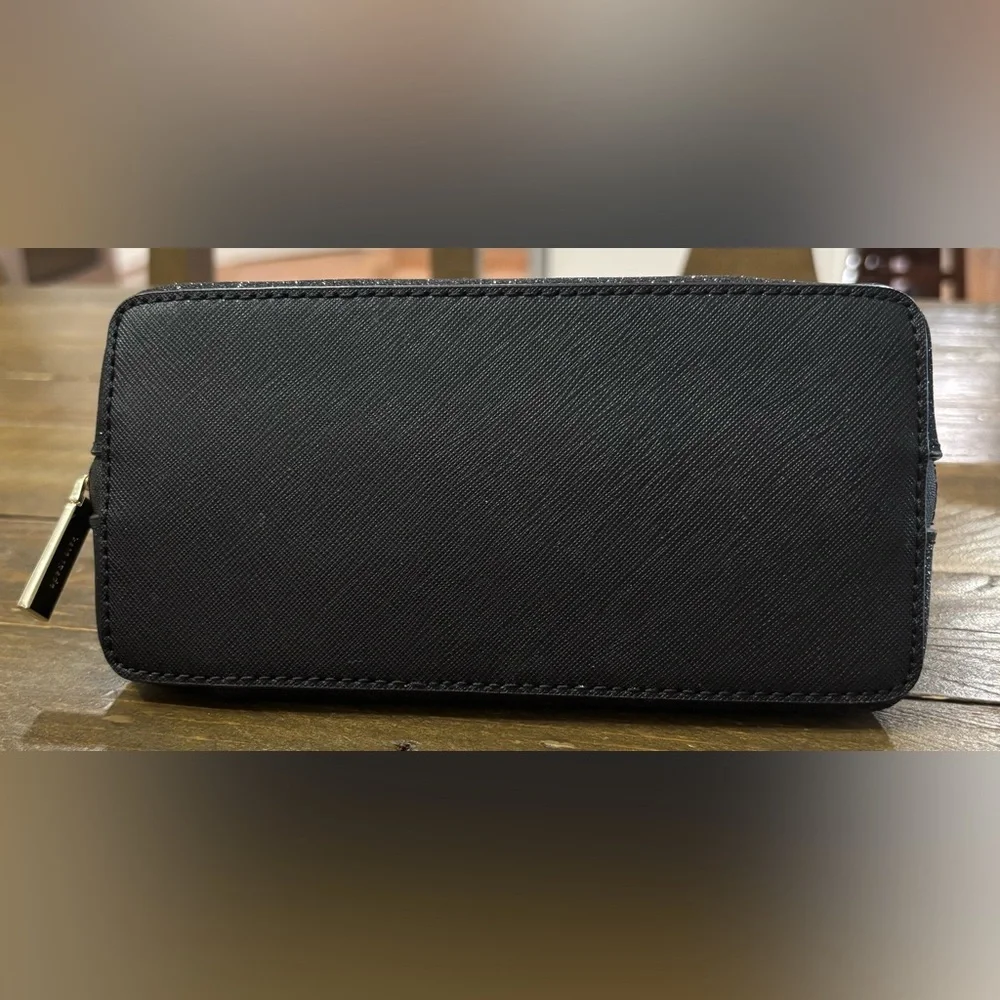 Kate Spade New York Shimmy Glitter Cosmetics Case in Black